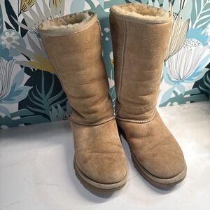 UGG Classic Tall Boots Sand Cozy Core Winter Street Style Iconic Size 6